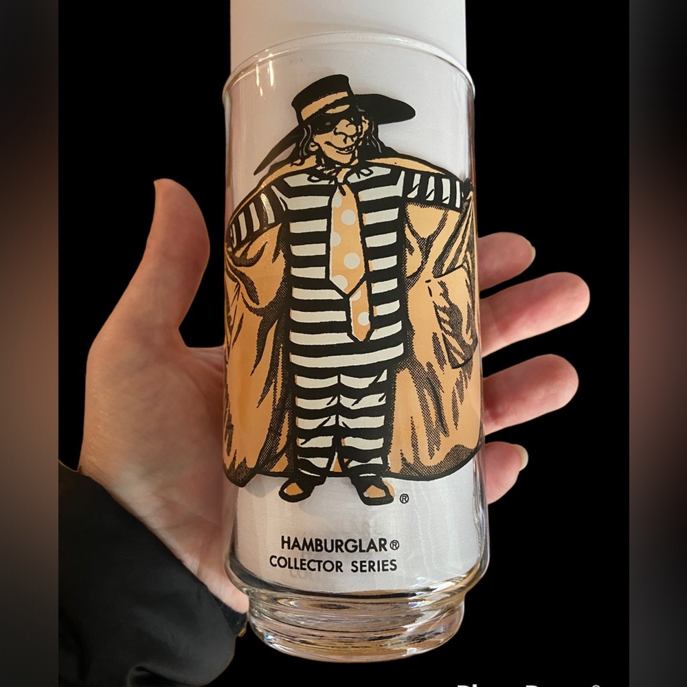 Vintage McDonald’s Hamburglar collector glass